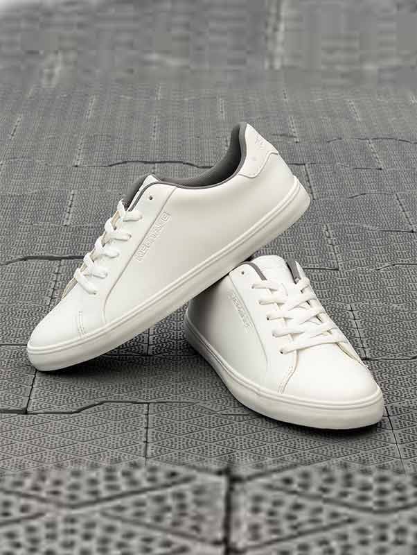 White & Green Classic Casual Sneakers