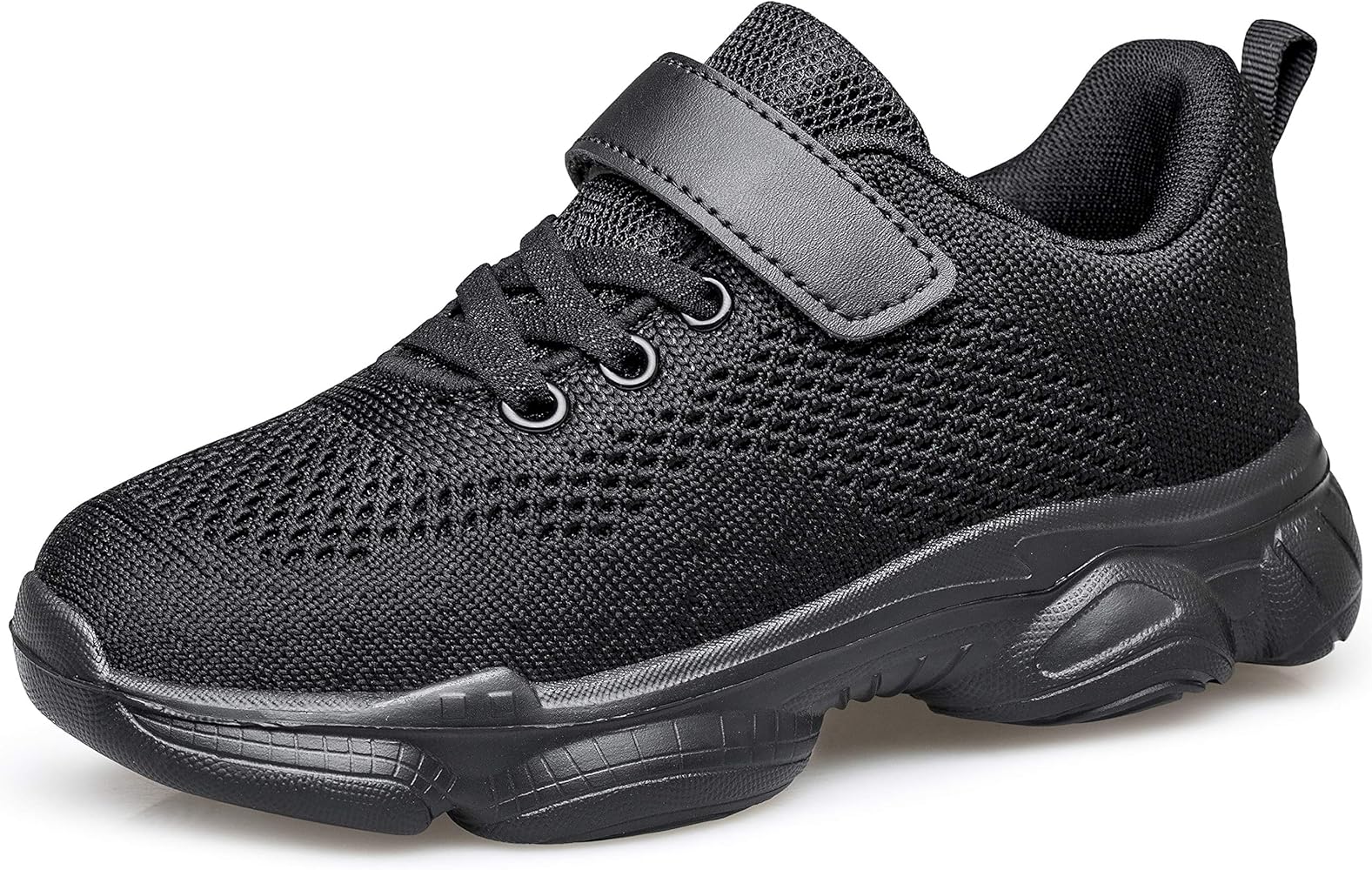 Kids Black Sport Sneakers